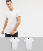 Produkt 2 Pack Longline T-shirt - White