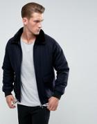 Bellfield Wool Jacket With Faux Fur Collar - Navy