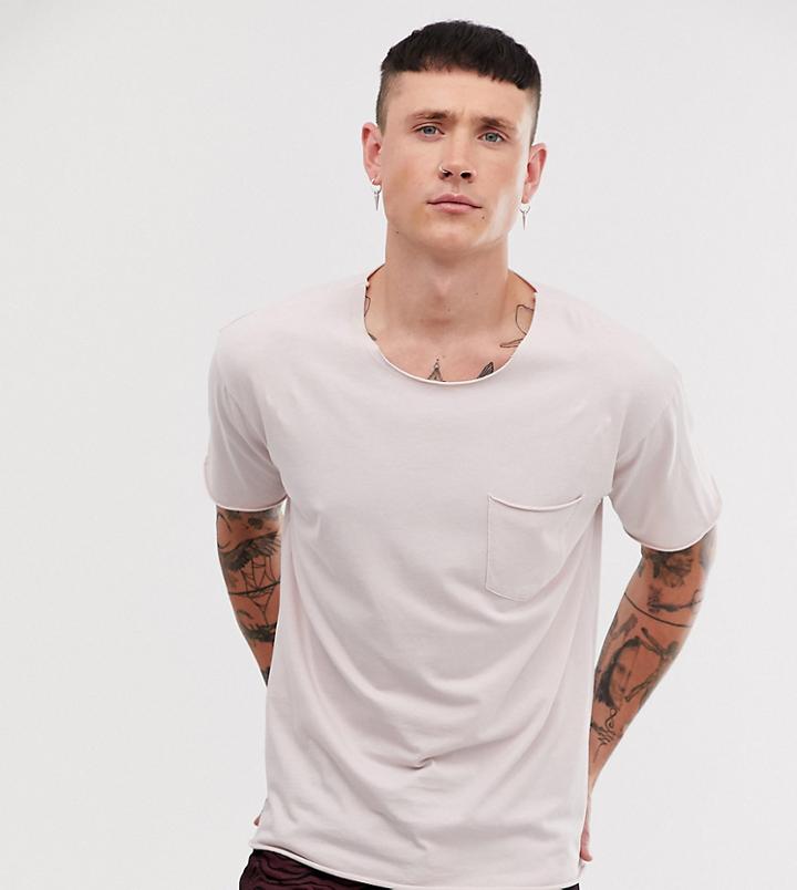 Heart & Dagger Acid Washed T-shirt In Pale Pink