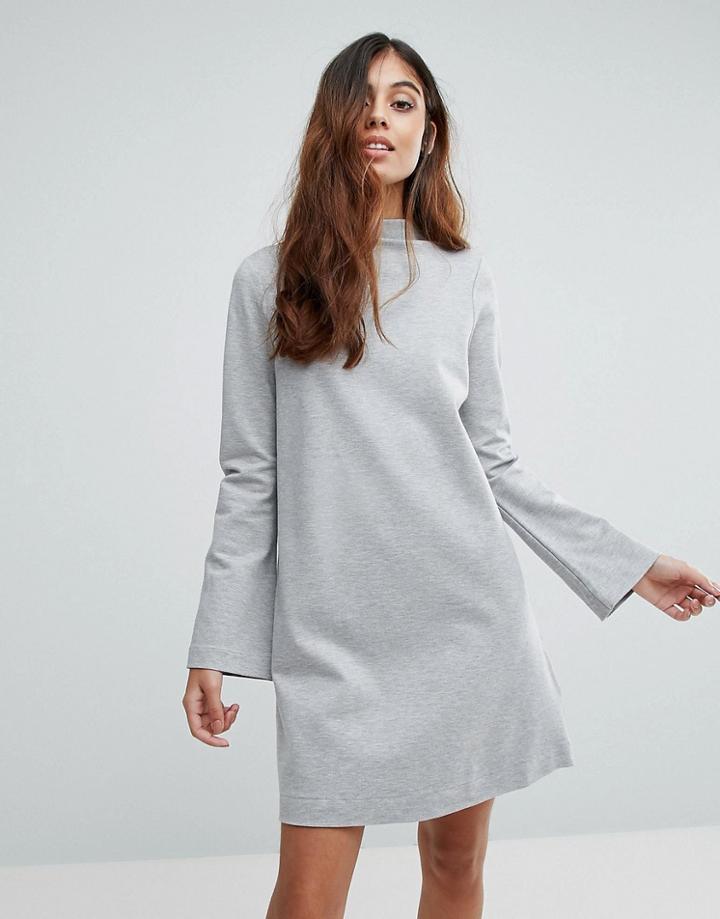 Vero Moda High Neck Dress - Gray