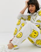 Chinatown Market Relaxed Sweatpants With All Over Smiley Graphic-gray