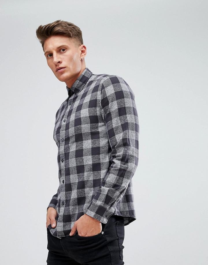 Esprit Shirt Gray Check - Gray