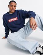 Levi's Sweatshirt With Boxtab Logo In Navy