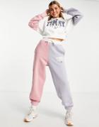 Tommy Jeans Color Block Collegiate Logo Sweatpants In Multi - Part Of A Set