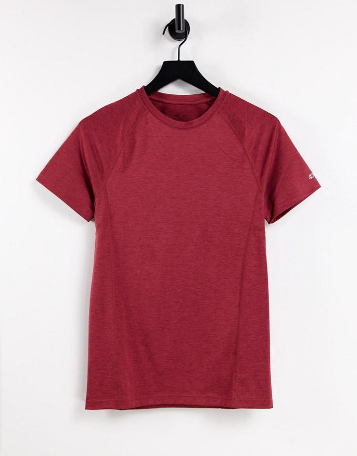 Asos 4505 Muscle Fit Training T-shirt In Twist Heather-red