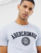 Abercrombie & Fitch Chest Applique Logo T-shirt In Blue Marl - Blue