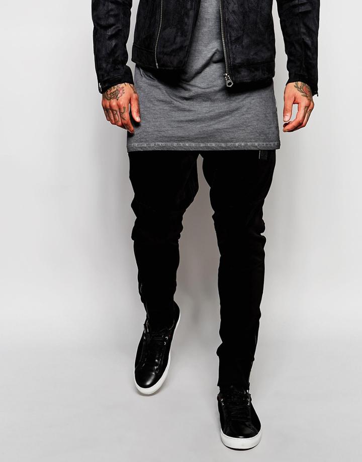 Religion Velour Joggers - Black