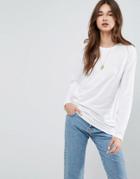 Asos Oversized Longline T-shirt - White