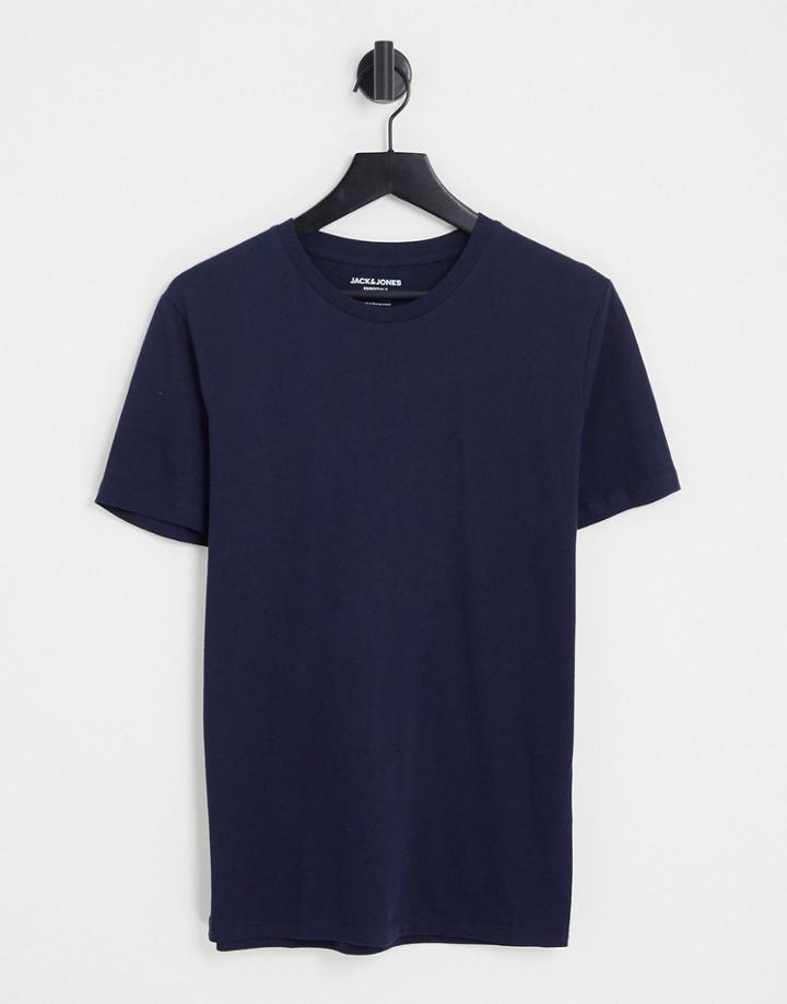 Jack & Jones Slim Fit Essential T-shirt In Navy