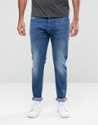 Diesel Tepphar Skinny Jeans 857p Mid Wash - Blue