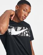 Nike Training Sport Clash Swoosh Animal Graphic T-shirt In Black