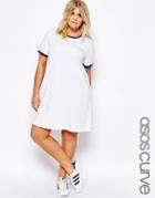 Asos Curve T-shirt Dress With Contrast Tipping