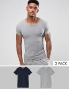 Emporio Armani 2 Pack V Neck T-shirt - Multi