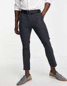 New Look Slim Cropped Suit Pants In Navy