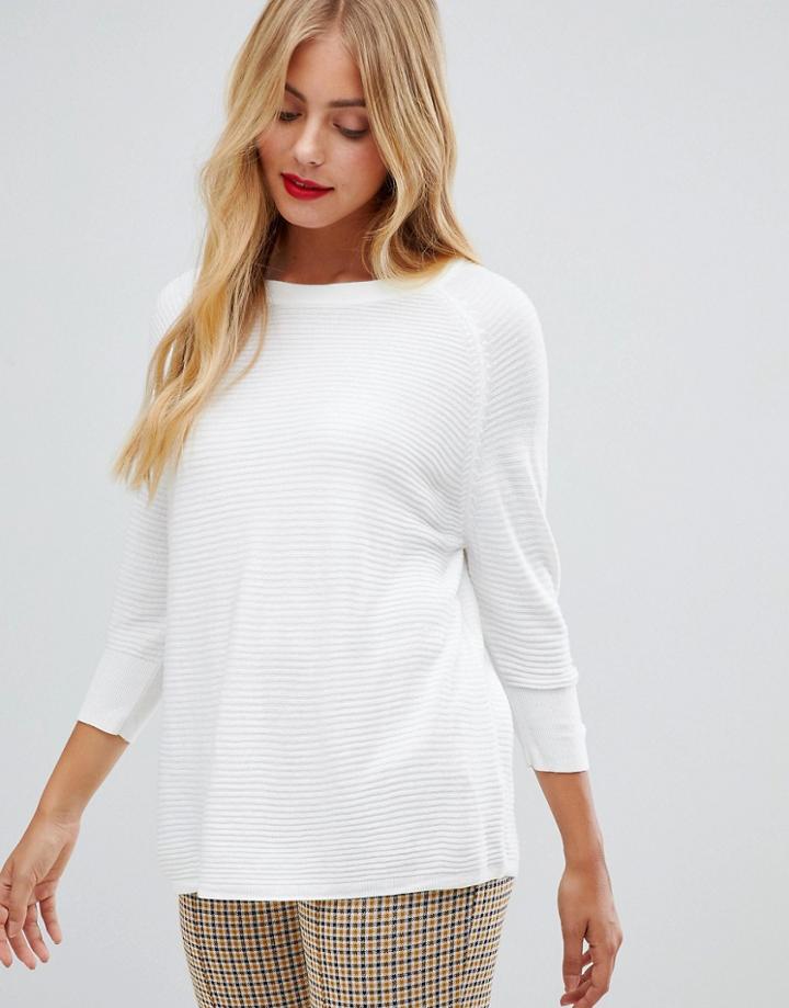 Jdy Mathison 3/4 Sleeve Sweater - White