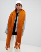 Weekday Oversized Scarf In Rust - Brown