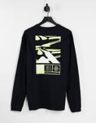 Fila Long Sleeve T-shirt With Back Print In Black