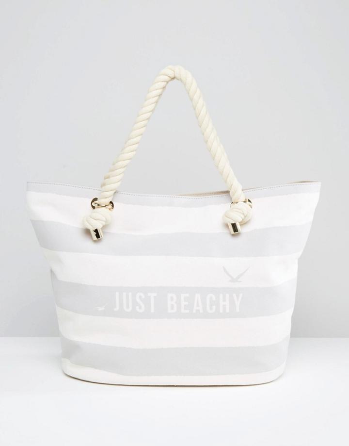 Modalu Just Beachy Shopper Bag - Gray