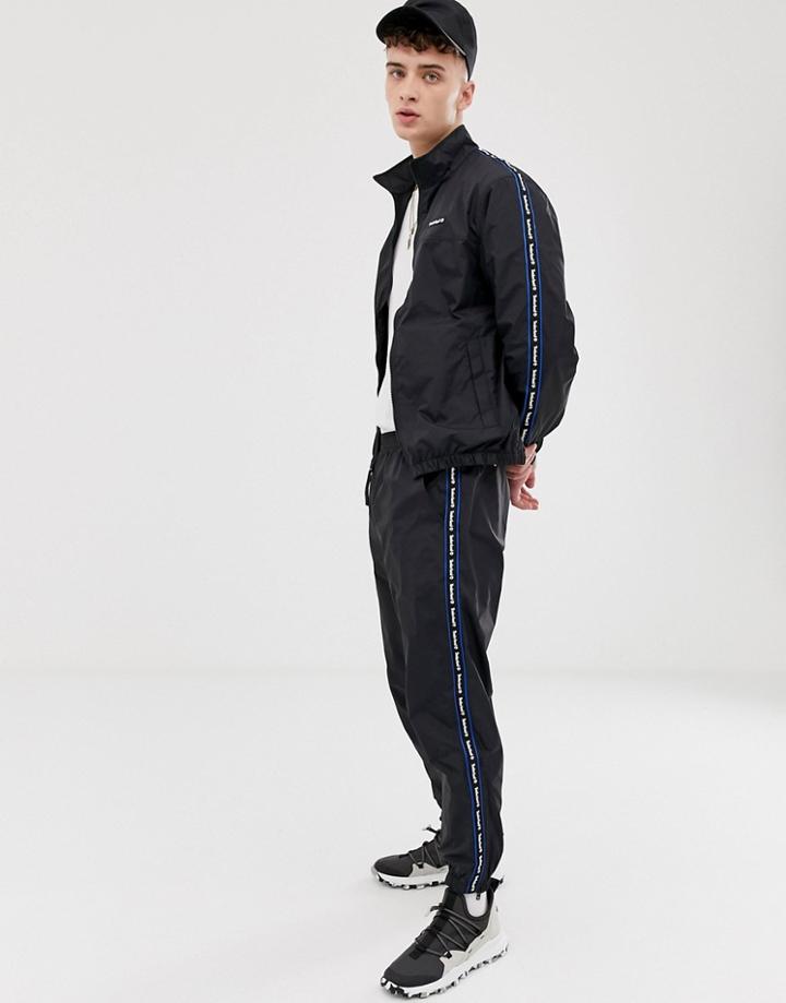 Timberland Track Pants With Side Taping In Black - Black