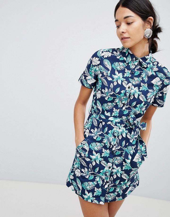 Uttam Boutique Floral Print Button Front Dress - Multi
