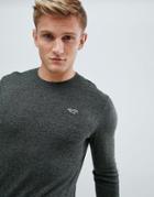 Hollister Icon Logo Crew Neck Sweater In Green - Green