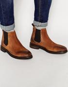 Asos Chelsea Boots In Tan Suede With Chunky Sole - Tan