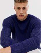 Cotton On Knitted Sweater In Navy
