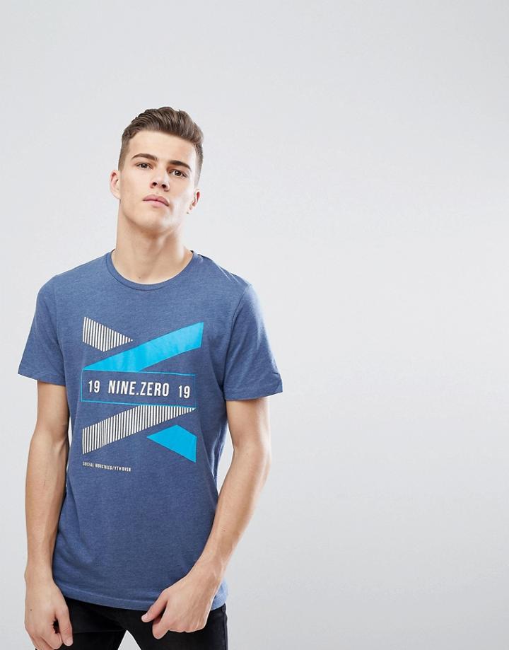 Jack & Jones Logo Crew Neck T-shirt - Navy