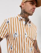 River Island Shirt With Stork Stripe In White