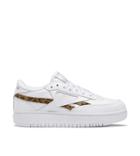 Reebok Club C Double Sneakers In White And Leopard - Exclusive To Asos