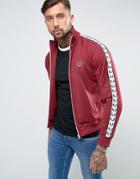 Fred Perry Sports Authentic Track Jacket In Red - Red