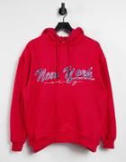 Public Desire Motif Hoodie In Red