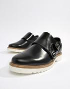 Ben Sherman Monk Shoes In Black High Shine - Black