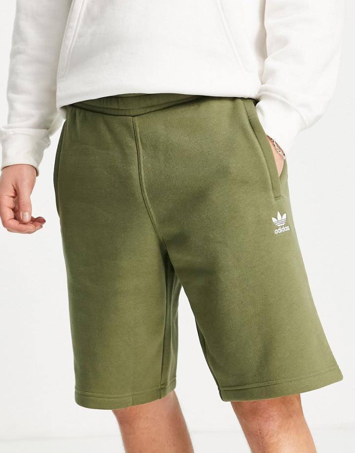 Adidas Originals Essentials Shorts In Focus Olive-green