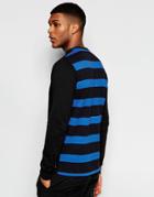 Rascals Long Sleeve T-shirt With Back Stripe Print - Black