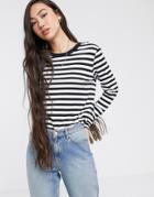 Selected Femme Long Sleeve Stripe Tee