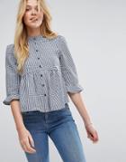 Asos Gingham Shirt With Pephem - Multi