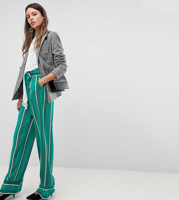 Y.a.s Tall Stripe Wide Leg Pants - Multi
