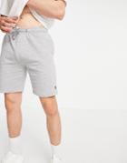 French Connection Jersey Shorts In Light Gray-grey