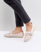 Kaltur Leather Fringed Espadrilles - Beige