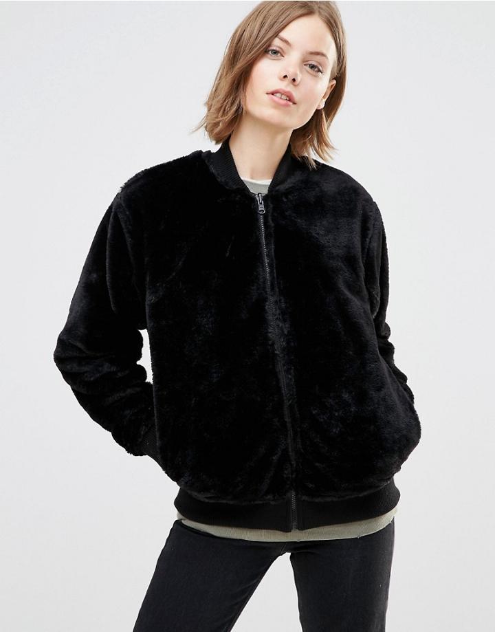 Influence Reversible Bomber Jacket - Black