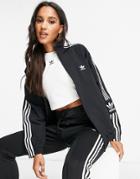 Adidas Originals Locked Up Logo Track Top In Black