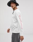 Columbia North Cascades Long Sleeve Top In White/pink