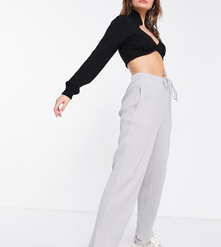 Collusion Unisex Relaxed Tapered Coordinating Sweatpants In Heavy Compact Rib-grey
