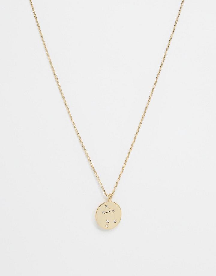 Orelia Constellation Disk Necklace - Gold