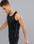 Asos 4505 Training Tank With Breathable Mesh And Racer Back In Black - Black