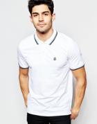 Selected Homme Polo Shirt With Tipped Collar - Brigth White