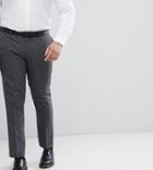 Farah Plus Skinny Suit Pants In Fleck - Gray