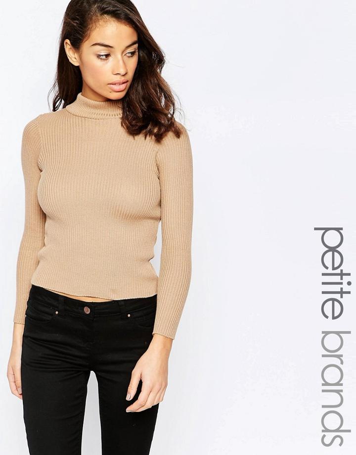New Look Petite Rib Sweater - Beige