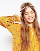 Asos Pretty Rose Tie Up Headband - Multi